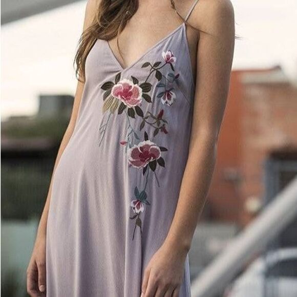 Mustard Seed Boho Floral Embroidered Dress with Fringe size M NWT - Picture 4 of 12